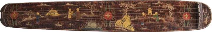 Lacquered Qin with a Painted Landscape